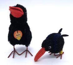 Steiff pair of vintage ravens