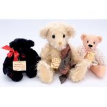 Artist designed teddy bear trio