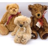 Dean's Rag Book trio of prototype teddy bears