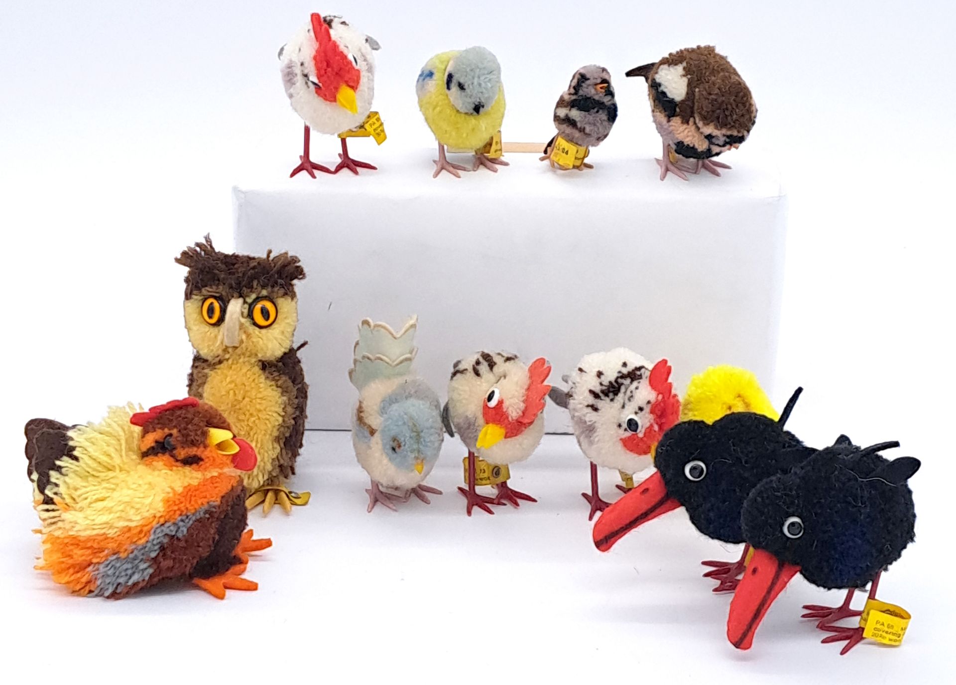 Steiff collection of Pom Pom Pets birds