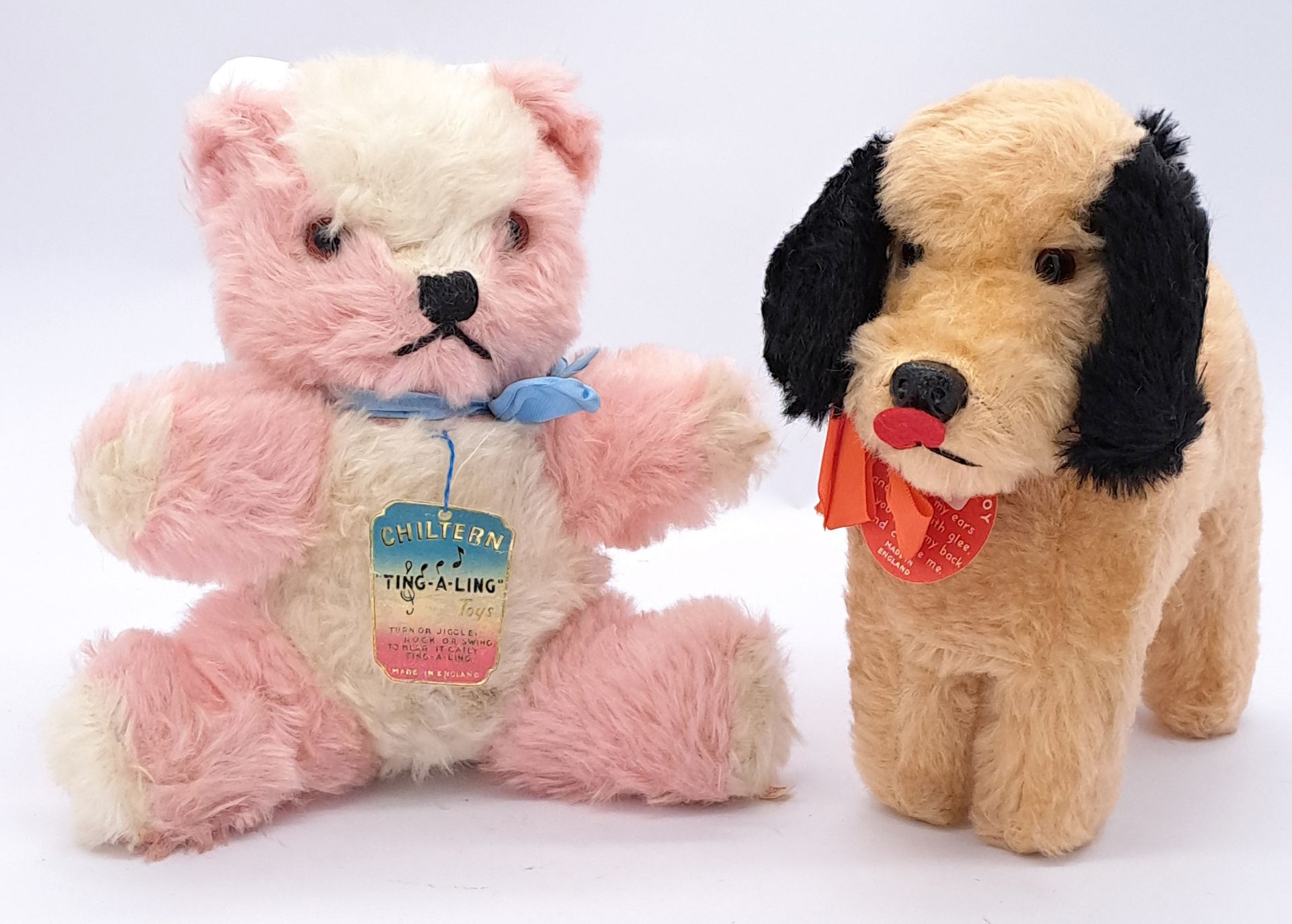 Chiltern pair of vintage mohair novelty toys