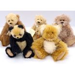 Assortment of artist teddy bears