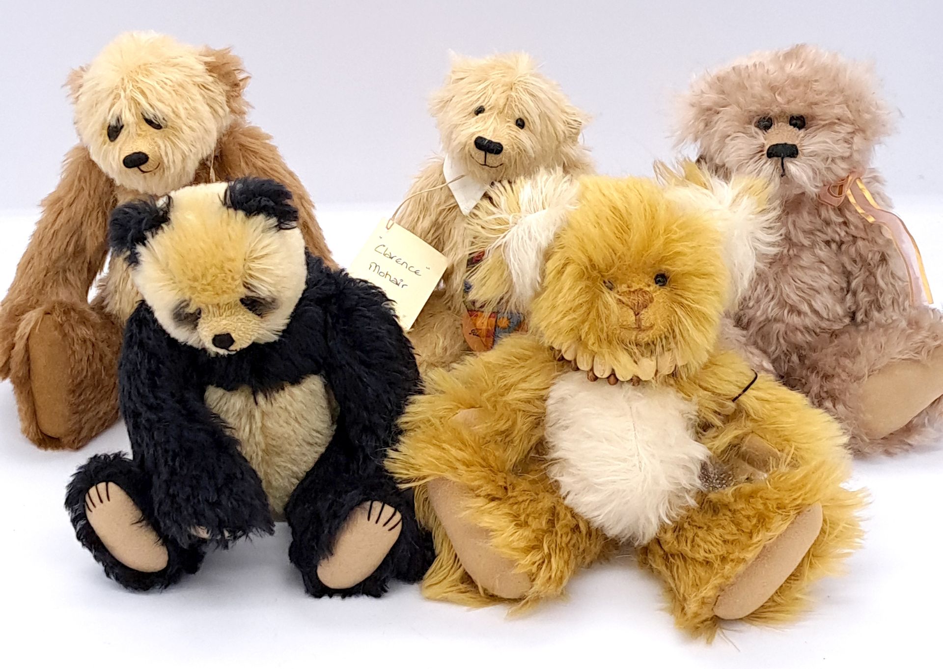 Assortment of artist teddy bears