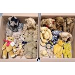Assortment of teddy bears including artist bears