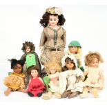 Collection of small bisque dolls