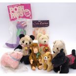 Assortment of vintage bears and animals, including Shanghai Toys