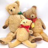 Trio of British vintage teddy bears