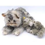 Steiff Lizzy Maine Coon Cat, plus Minka plush cat 