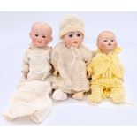 German bisque baby dolls x 3