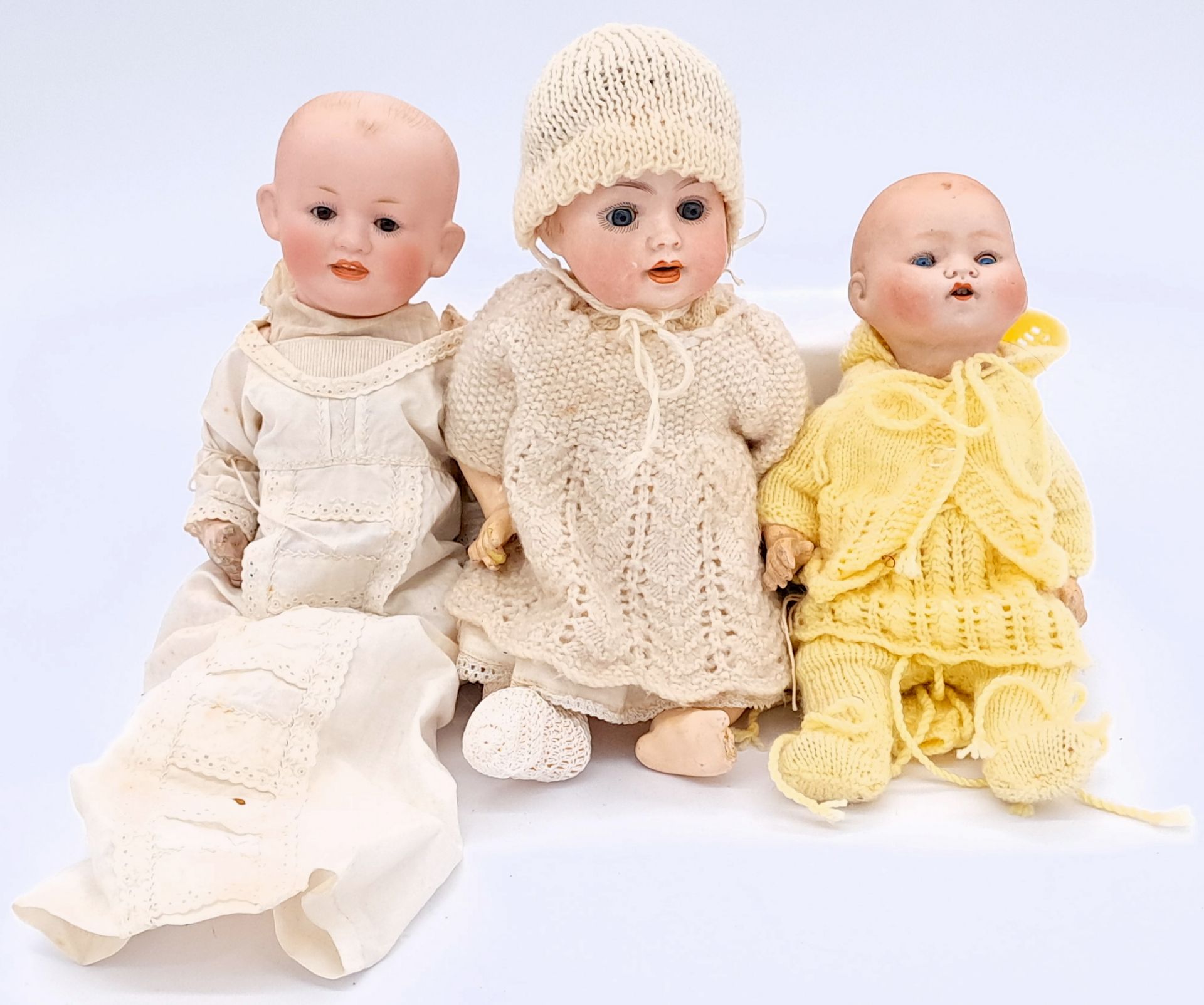 German bisque baby dolls x 3