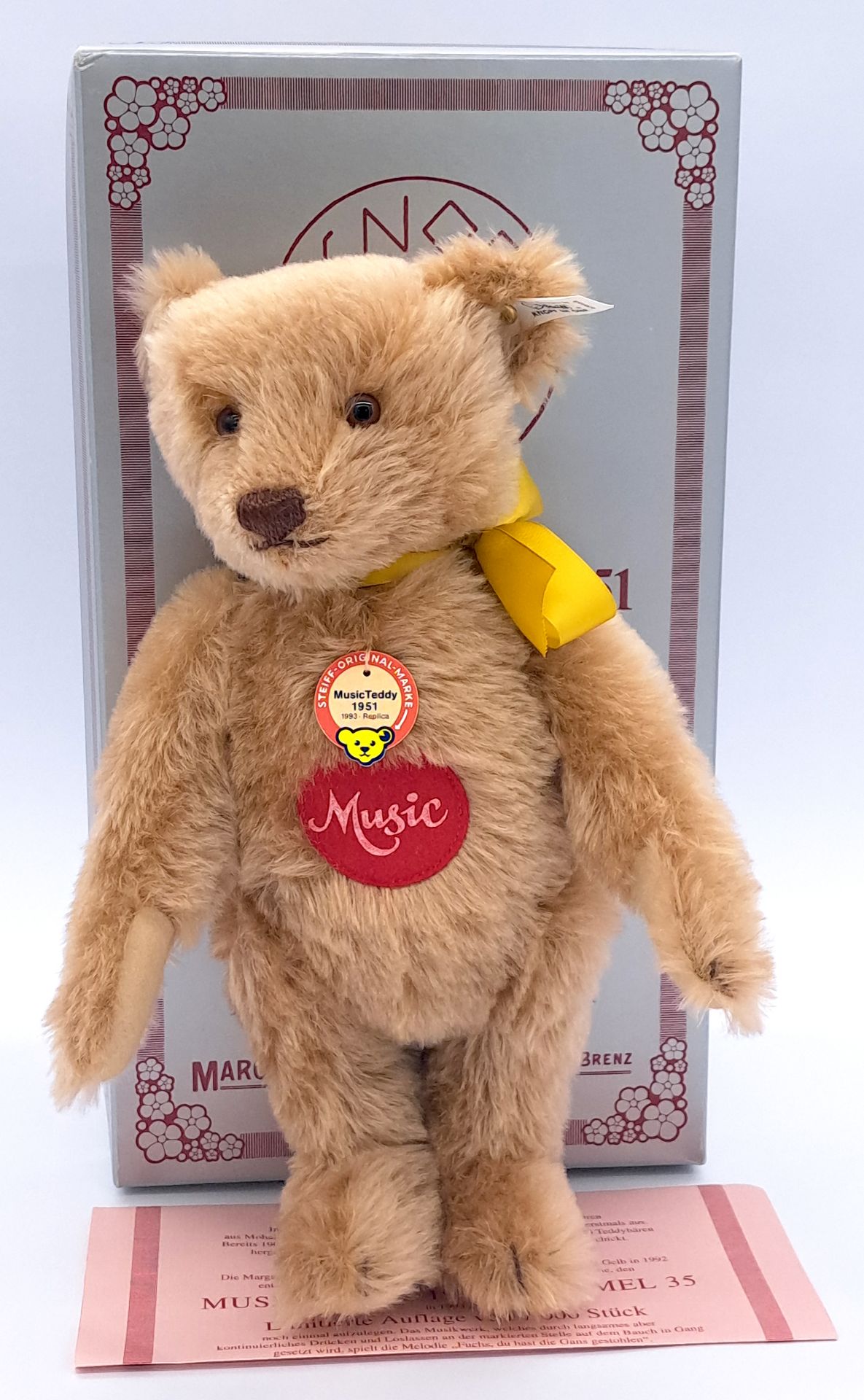 Steiff Music Teddy replica 1951