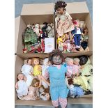 Large mixed doll group