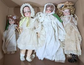Vintage bisque dolls x 4
