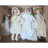 Vintage bisque dolls x 4