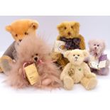 Assortment of teddy bears including Martin and Canterbury Bears