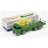 Dinky Toys 905 (505) Foden (type 2) Flat Truck With Chains - Green, mid-green supertoy hubs, with...