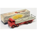 Dinky Toys 905  Foden (type 2) Flat Truck With Chains - Red cab, chassis and supertoy hubs, grey ...