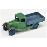 Dinky Toys Pre-War 22C Motor Truck - Green Cab and Chassis, blue back and washed wheels, chrome g...