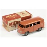 Micro Models (New Zealand) 4344 Volkswagen Micro Bus (1/43rd) - Reddish-brown , silver trim