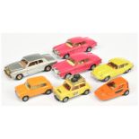 Corgi Toys Unboxed Whizzwheels Group Of 7 To Include Jaguar Type E - Pearlescent yellow, Bond Bug...