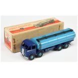 Dinky Toys 504 Foden (type 2) Tanker -Two-Tone blue, silver trim and side flashes, rigid hubs, bl...