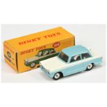 Dinky Toys 189 Triumph Herald Saloon - Two-Tone white and light blue, silver trim and spun hubs