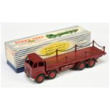 Dinky Toys 905  Foden (type 2) Flat Truck With Chains - Maroon, red supertoy hubs with black tyre...