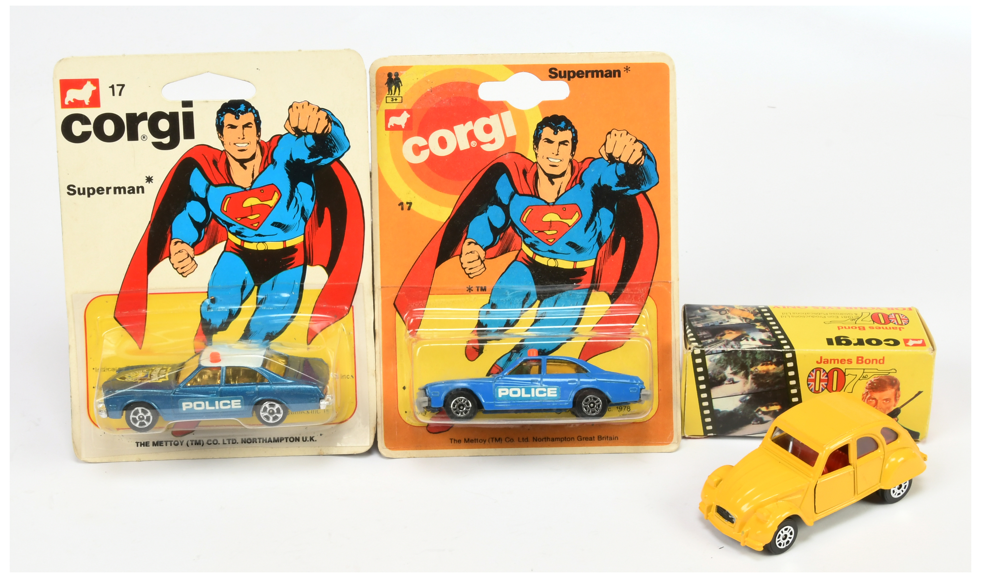Corgi Juniors Group Of 3 To Include (1) 17 "Superman" Buick "Police" Car "City Of Metropolis" - B...