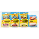 Corgi Toys Juniors Group Of 4 To Include (1) 6 De Tomaso Mangusta - Lime Green body, amber window...