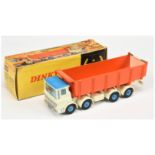 Dinky Toys 925 Leyland Dump truck with Tilt Cab - Off white Cab and chassis, mid-blue roof and pl...