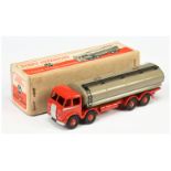 Dinky Toys 504 Foden (type 1) Tanker - Red cab, chassis and rigid hubs,  fawn tanker with black g...