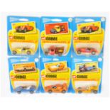 Corgi Toys Juniors Group Of 6 To Include (1) 22 Racing Car - Yellow body, (2) 59 The Futura  -  o...