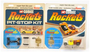 Corgi Toys Rockets D931 "Old Mac Donalds" Truck - Yellow cab, brown Stake back, black interior an...