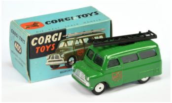 Corgi Toys 405 Bedford "AFS" Tender - Green, silver trim, black roof clip and ladders, flat spun ...