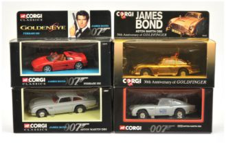 Corgi "James Bond" Aston Martin DB5 (1/36th) Group Of 3 - (1) 96657 "Goldeneye" - Silver, Red int...