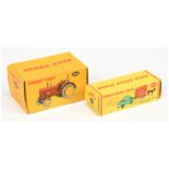 Dinky Toys Empty boxes A Pair - (1) 300 (27A) Massey Harris tractor - Yellow and Red carded box w...