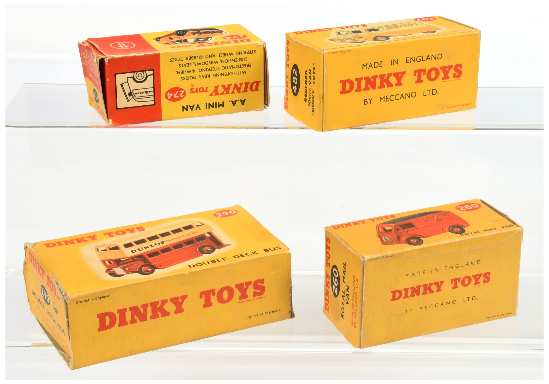 Dinky Toys Empty boxes A Group (1) 260 Morris Commercial "Royal Mail", (2) 274 "AA" Mini Van, (3)... - Bild 2 aus 2