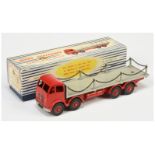 Dinky Toys 905  Foden (type 2) Flat Truck With Chains - Red cab, chassis and supertoy hubs, grey ...