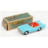 Triang Spot On 191 Sunbeam Alpine Sports Convertible - Light blue body, red interior with black s...