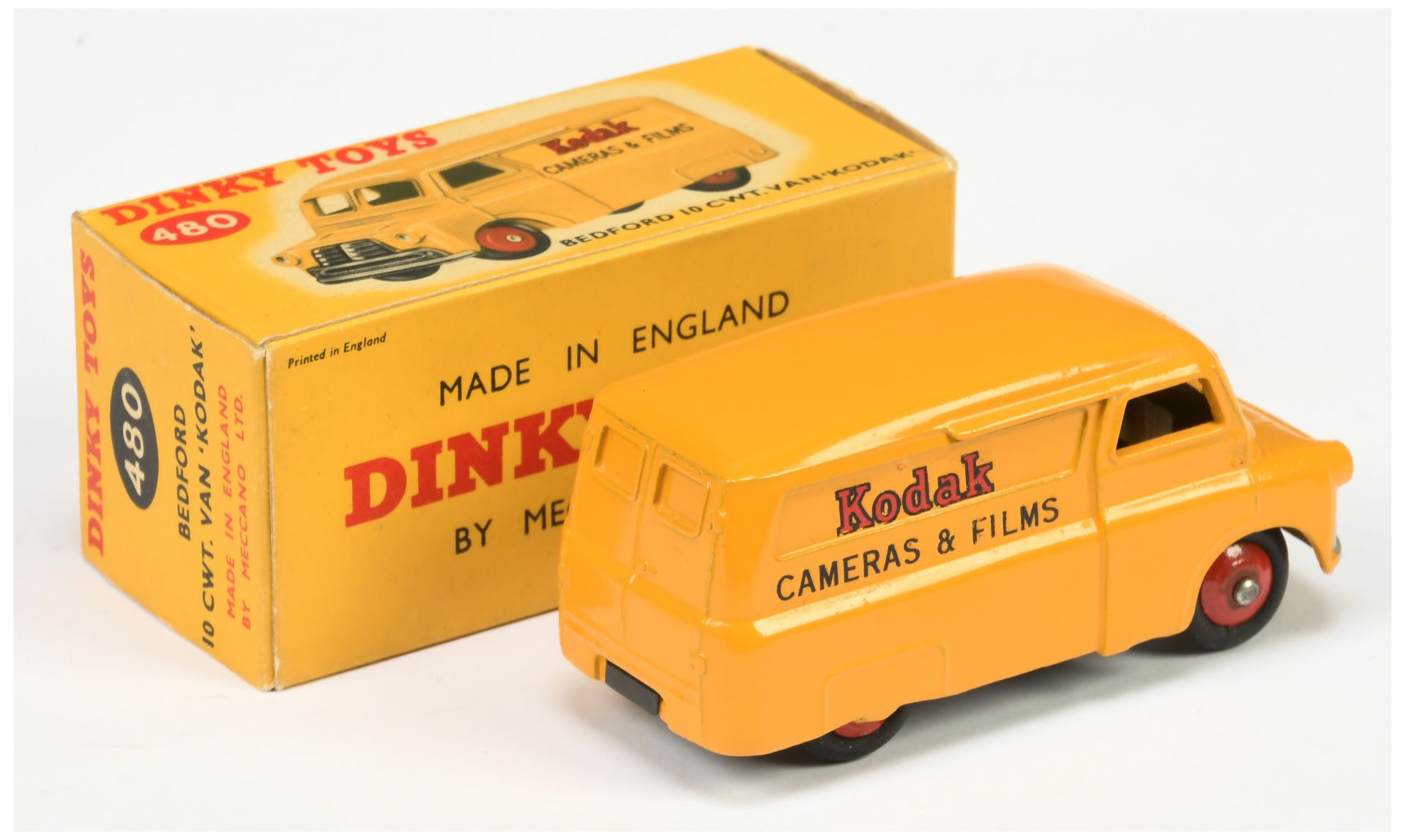 Dinky Toys 480 Bedford "Kodak" Van - Yellow with red rigid hubs and silver trim - Bild 2 aus 2