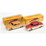 Dinky Toys 172 Studebaker Land Cruiser - Two-Tone Cerise and cream, light beige rigid hubs and si...