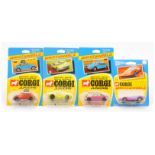 Corgi Toys Juniors Group Of 4 To Include (1) 6 De Tomaso Mangusta - Lime Green body, amber window...