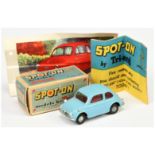 Triang Spot On 185 fiat 500 Saloon - Light blue body, red interior with grey steering wheel, chro...