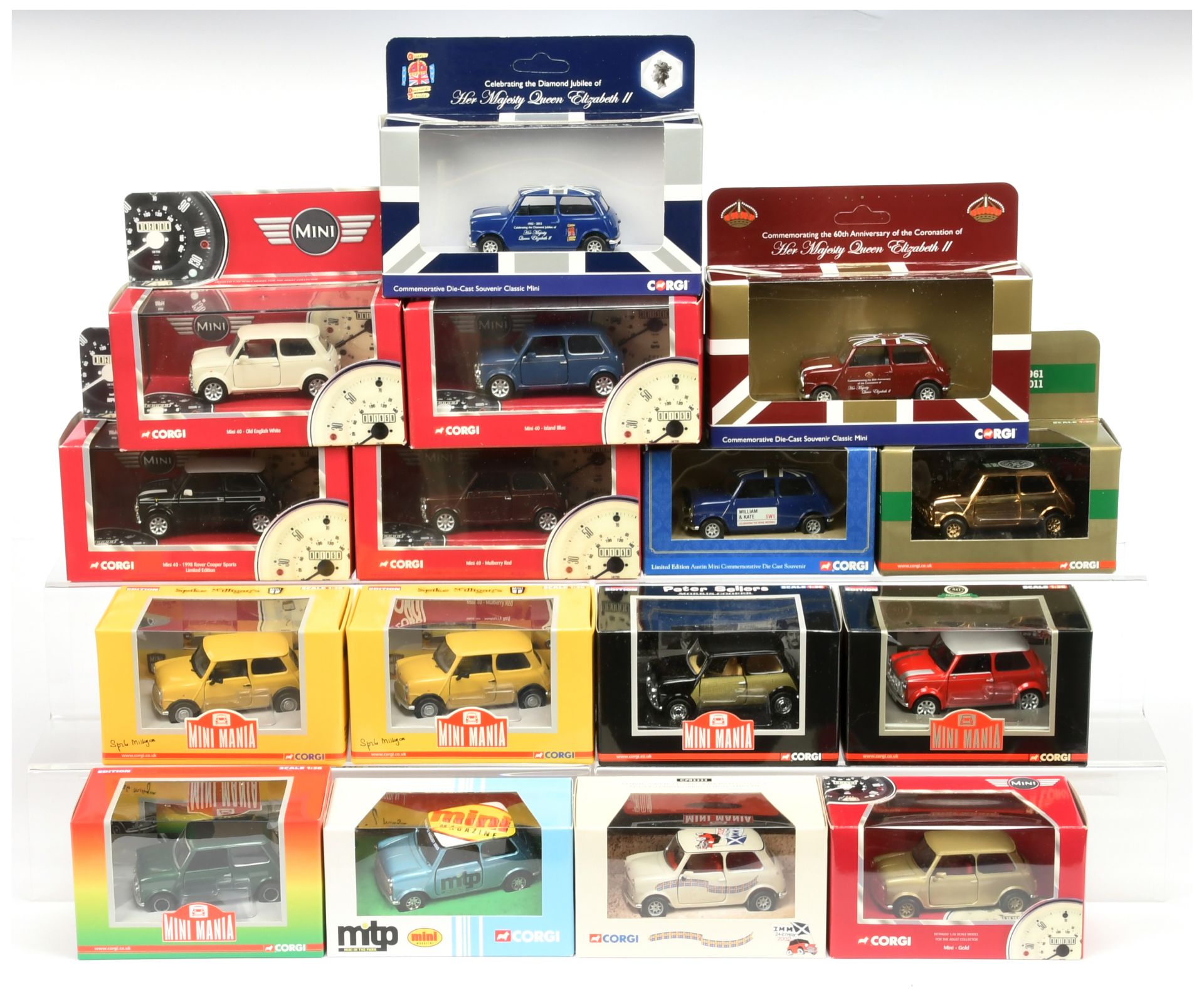 Corgi (1/36th) Mini Group Of 16 To Include CC82282 "Peter Sellers", CC82284 "Paul McCartney", CC8...