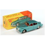 Dinky Toys 146 Daimler 2.5 Litre V8 Saloon - Metallic Aqua body, red interior, silver trim and pu...