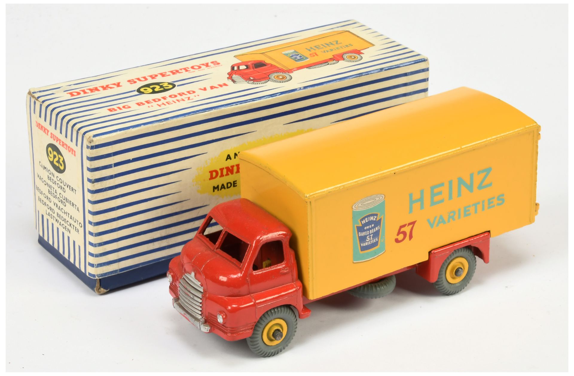 Dinky Toys 923 Big Bedford Van "Heinz 57 Varieties"  - Red cab and chassis, yellow back and super...