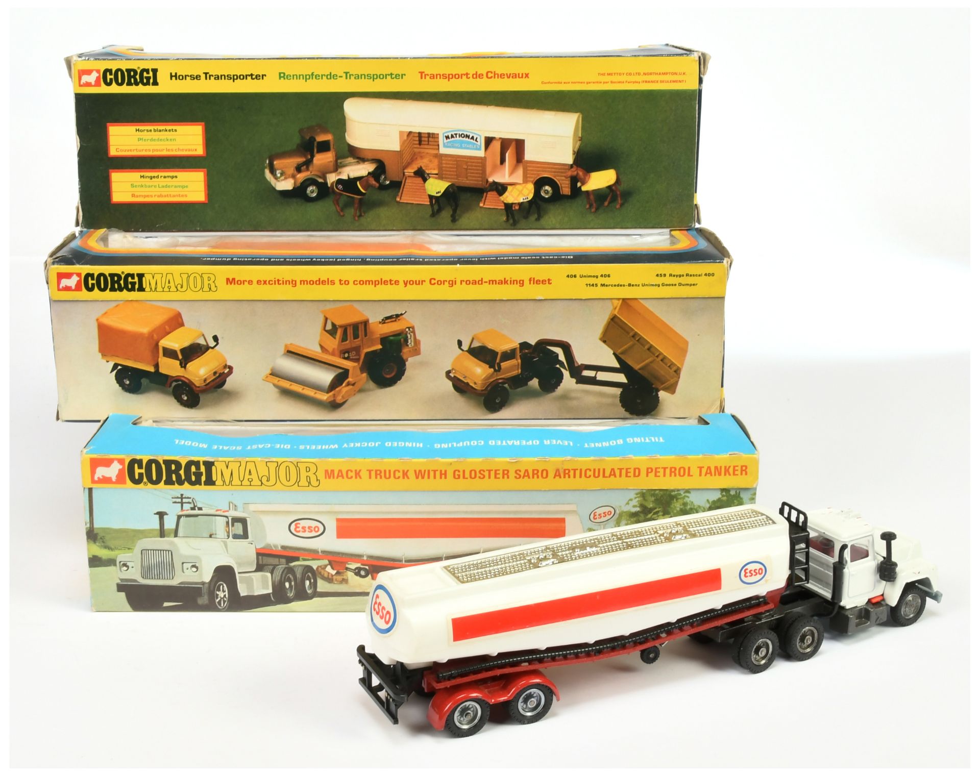 Corgi Toys Group Of 3 To Include - (1) 1102 Berliet FrueHauf Bottom Dumper - yellow, orange and b... - Image 2 of 2