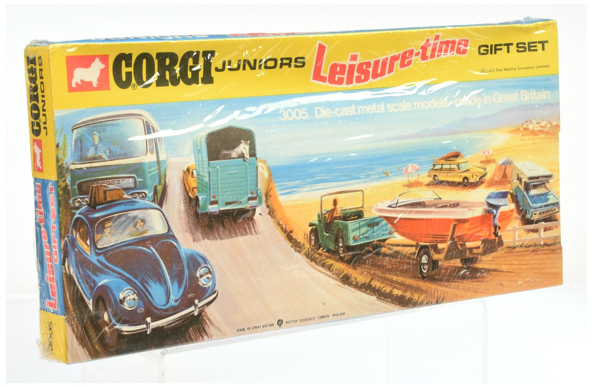 Corgi Toys Juniors 3005 "Leisure-Time" Gift Set To Include - 8 X pieces Ford Transit Mini Bus, Vo... - Image 2 of 2
