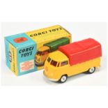 Corgi Toys 431 Volkswagen Pick-Up - Yellow body and back, red interior and plastic canopy, silver...