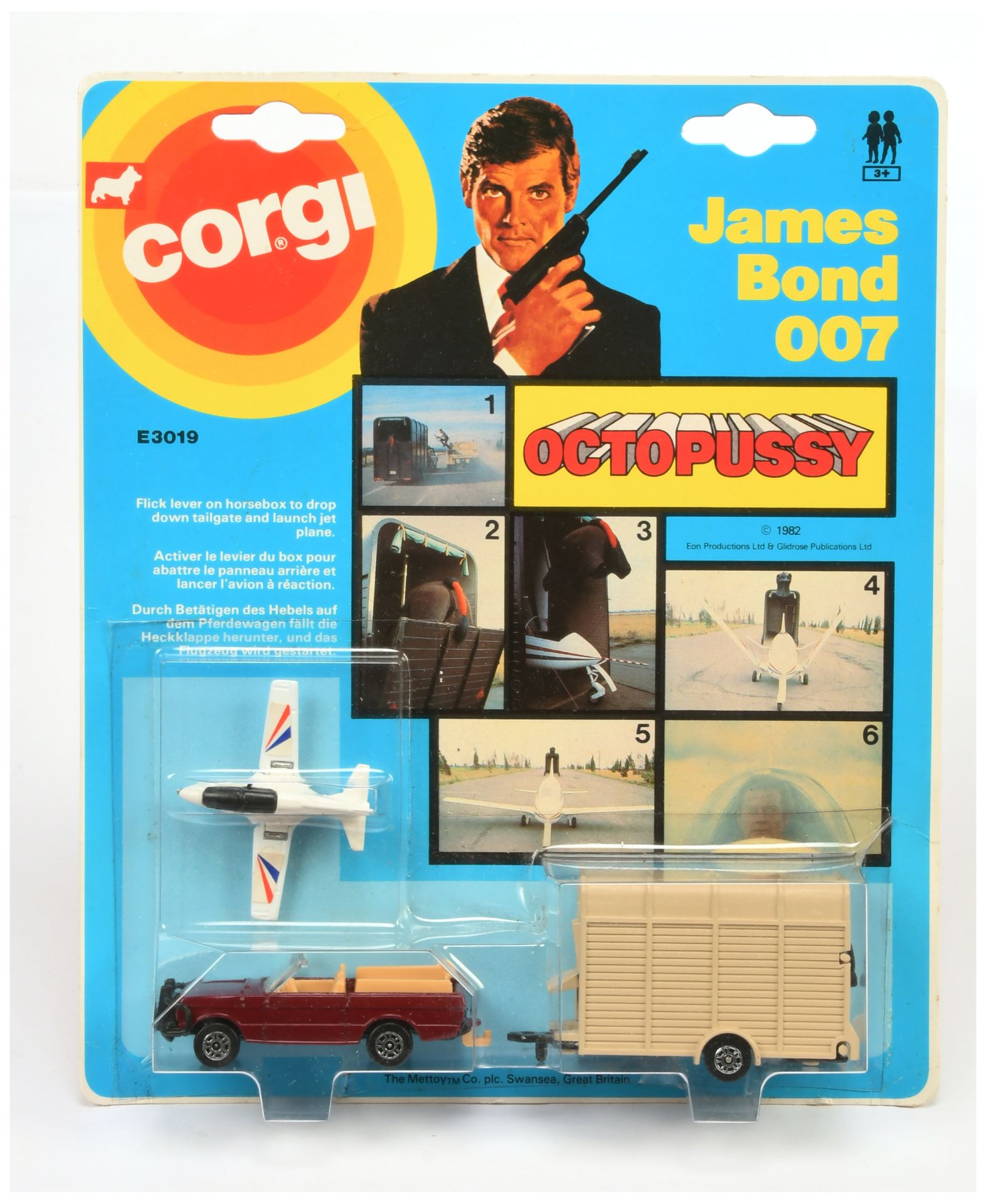 Corgi Juniors E3019 "James Bond" Set From The Film "Octopussy" - Range Rover Maroon, beige interi...